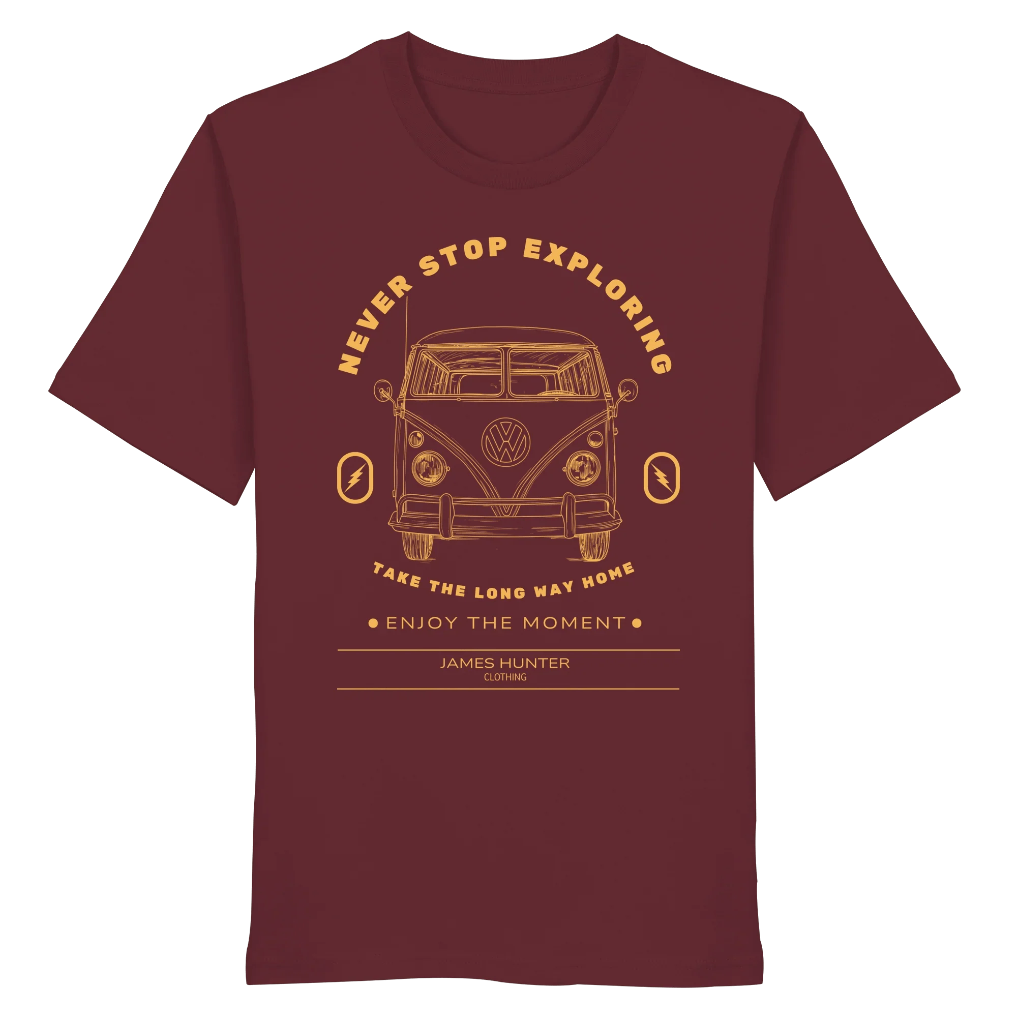 Never Stop Exploring - Organic Shirt - James Hunter - Nature and Beyond