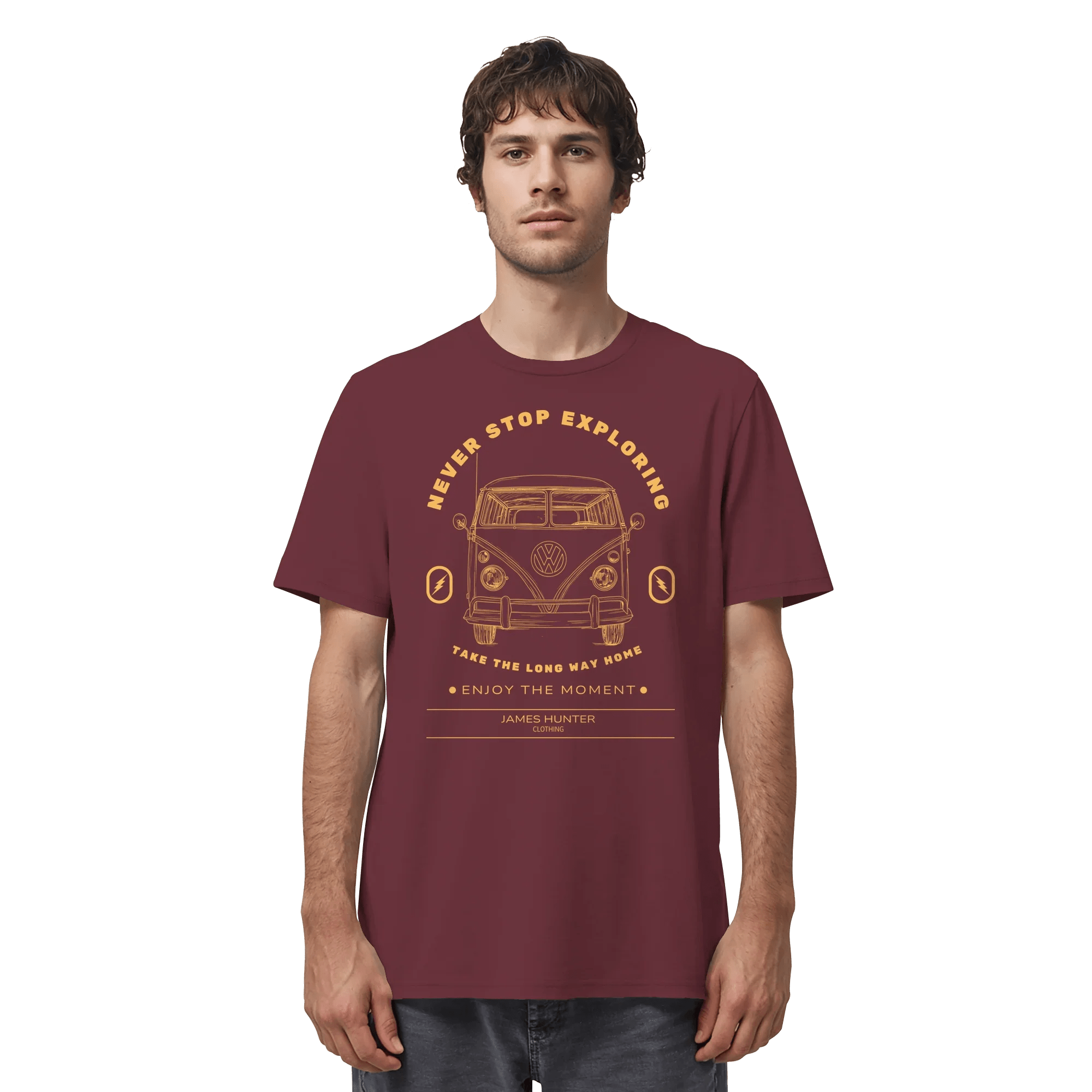 Never Stop Exploring - Organic Shirt - James Hunter - Nature and Beyond