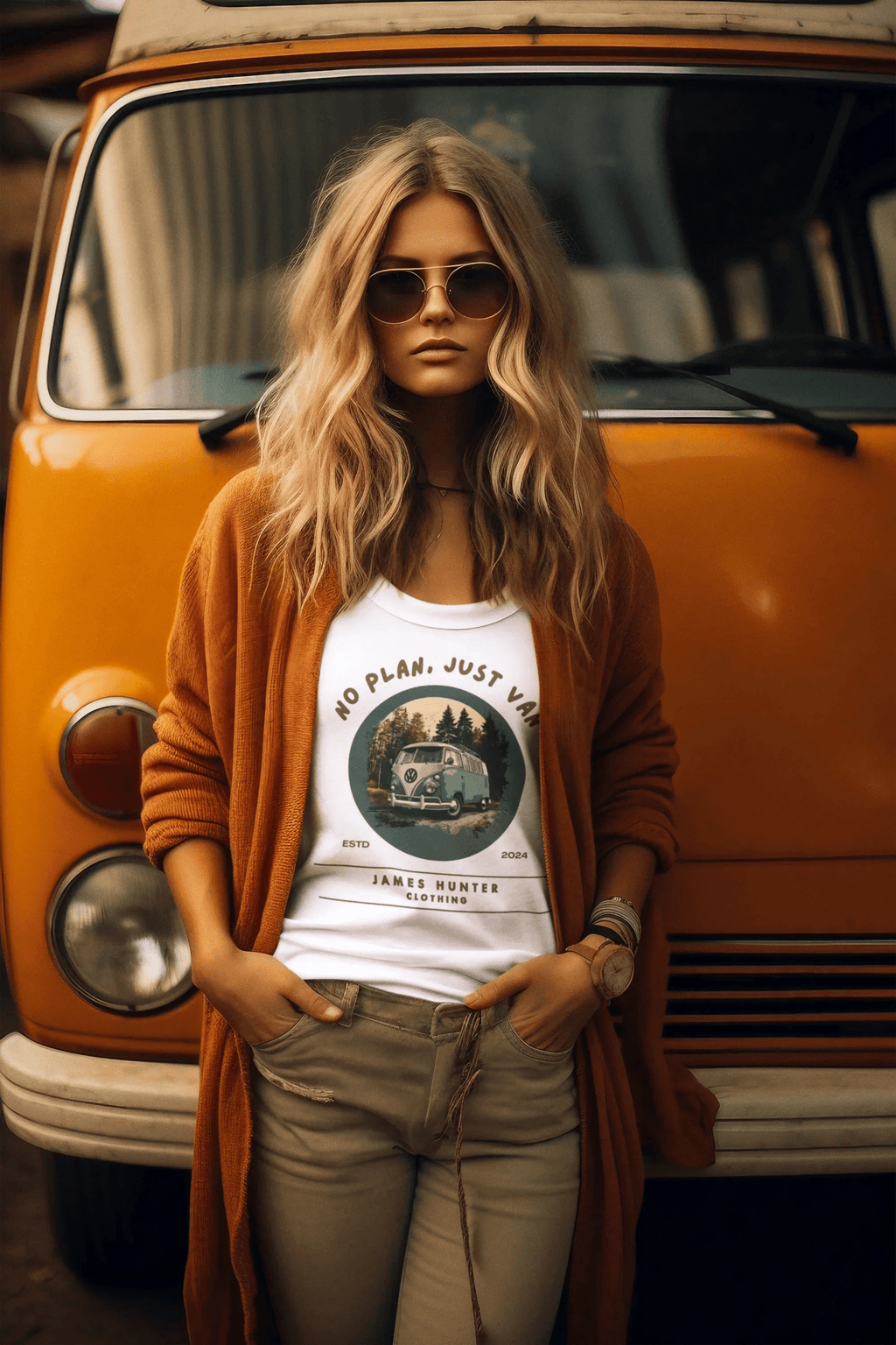 No Plan, Just Van - Organic Shirt - James Hunter - Nature and Beyond