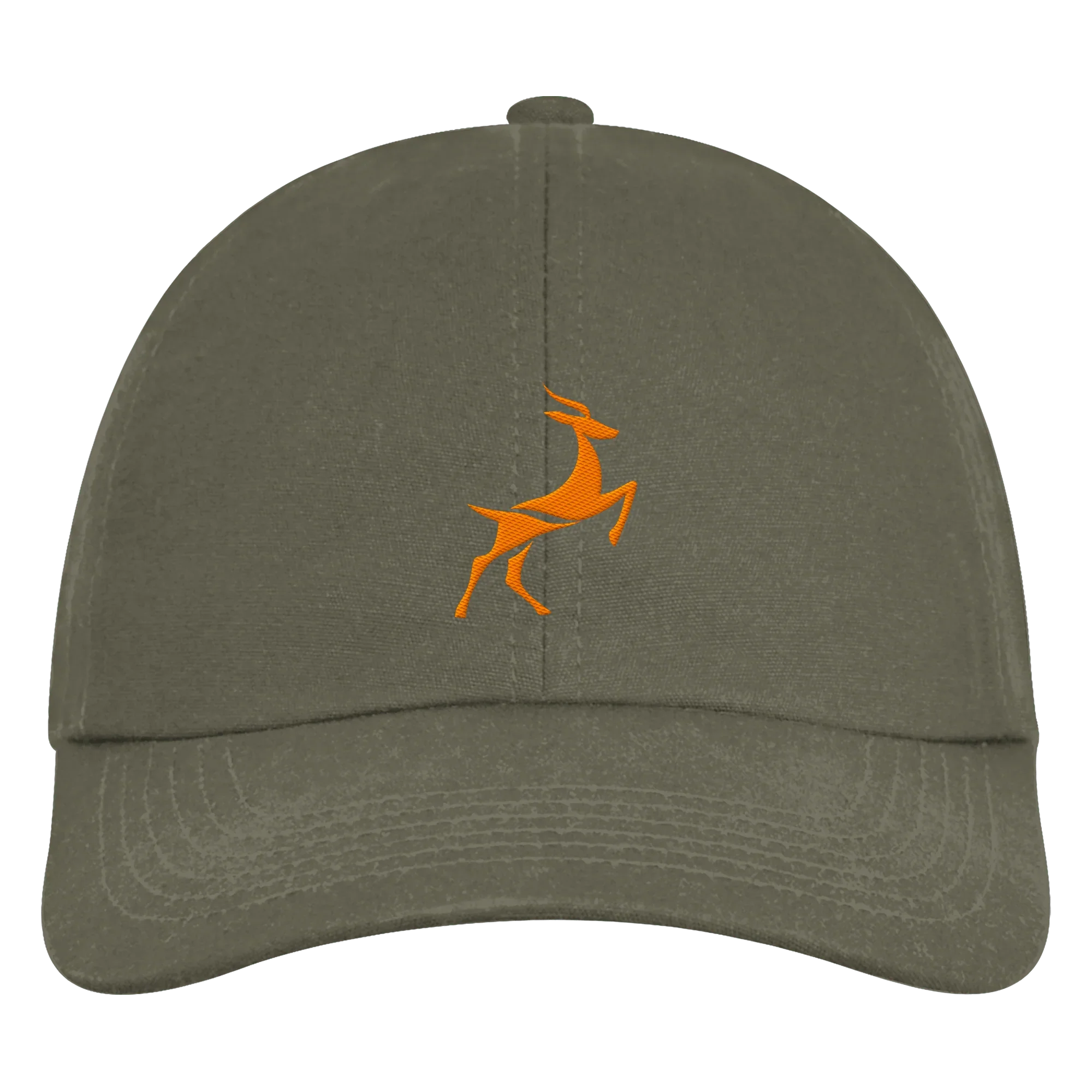 Organic 6 Panel Cap - Deer Logo - Olive Green - James Hunter - Nature and Beyond