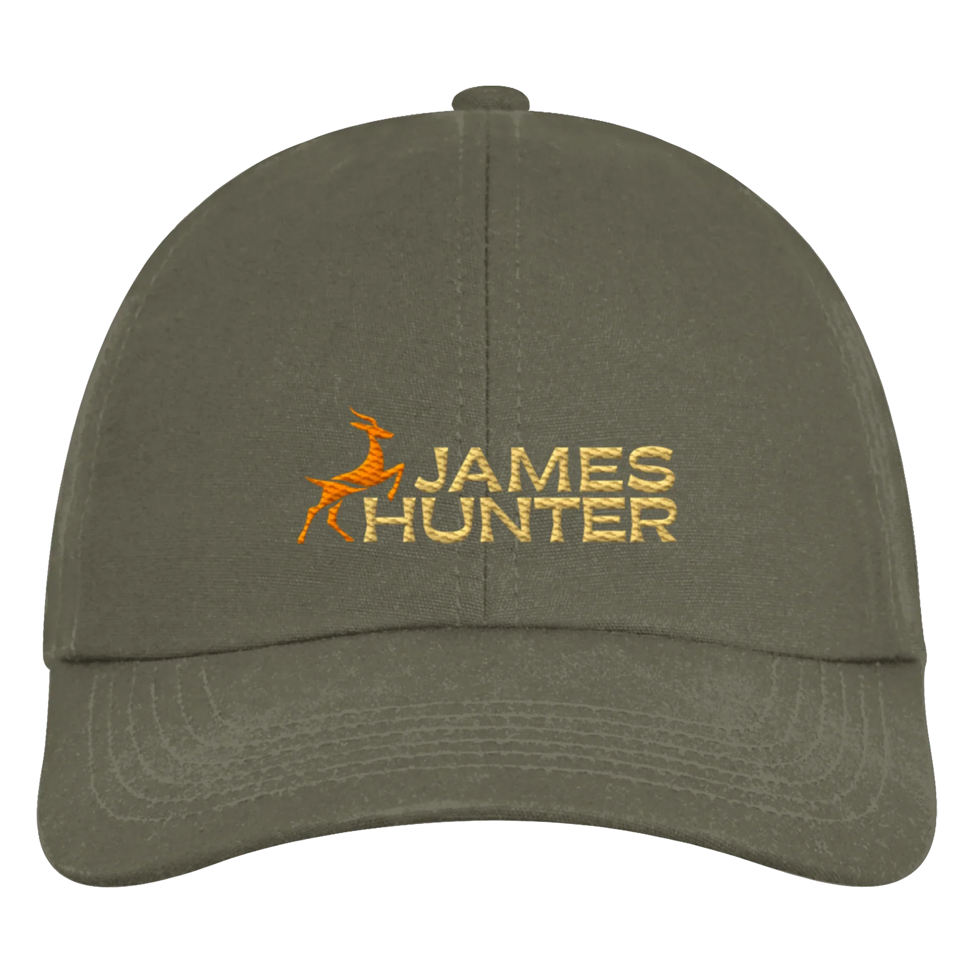 Organic 6 Panel Cap - JH Logo - Olive Green II - James Hunter - Nature and Beyond
