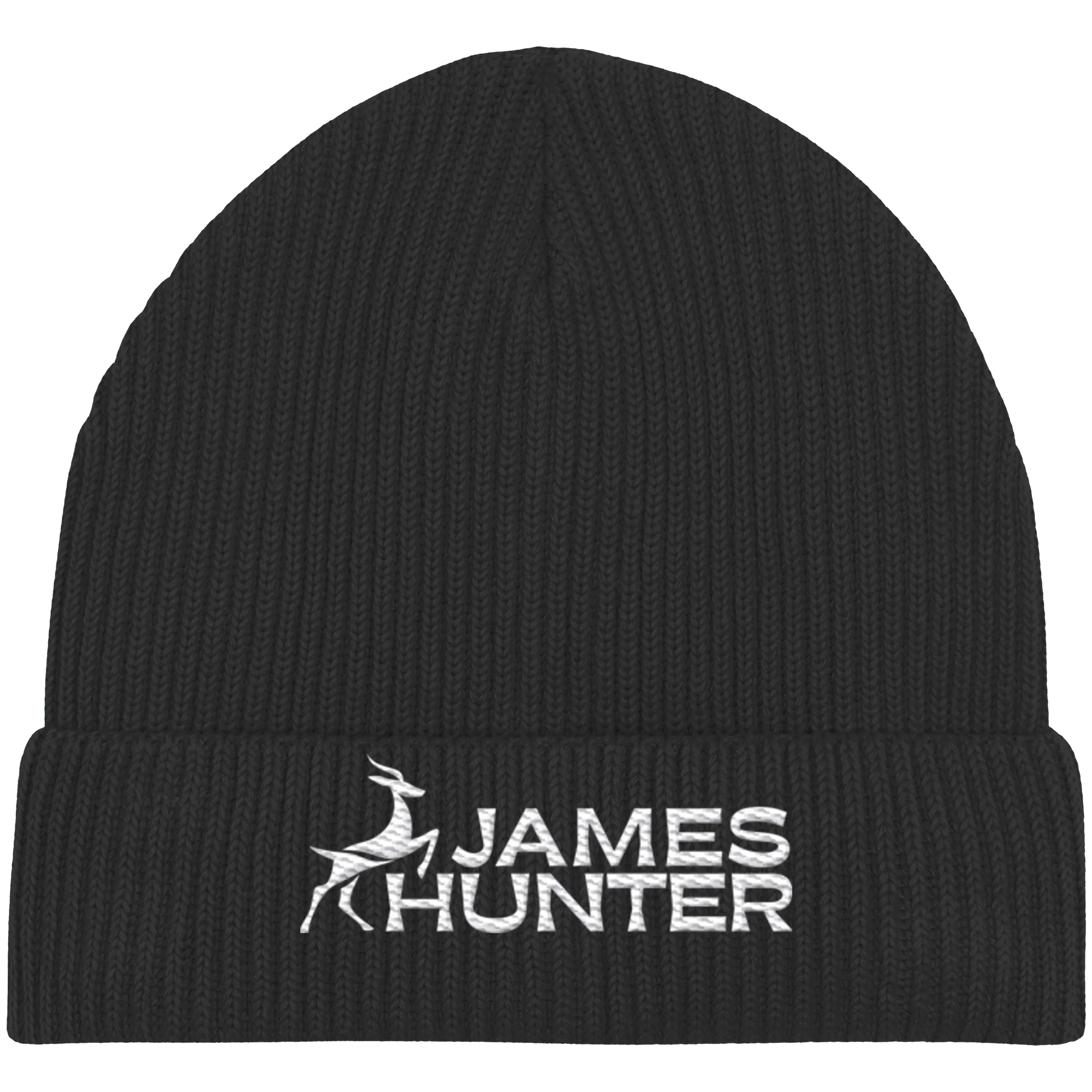 Organic Beanie - JH Logo - Black - James Hunter - Nature and Beyond