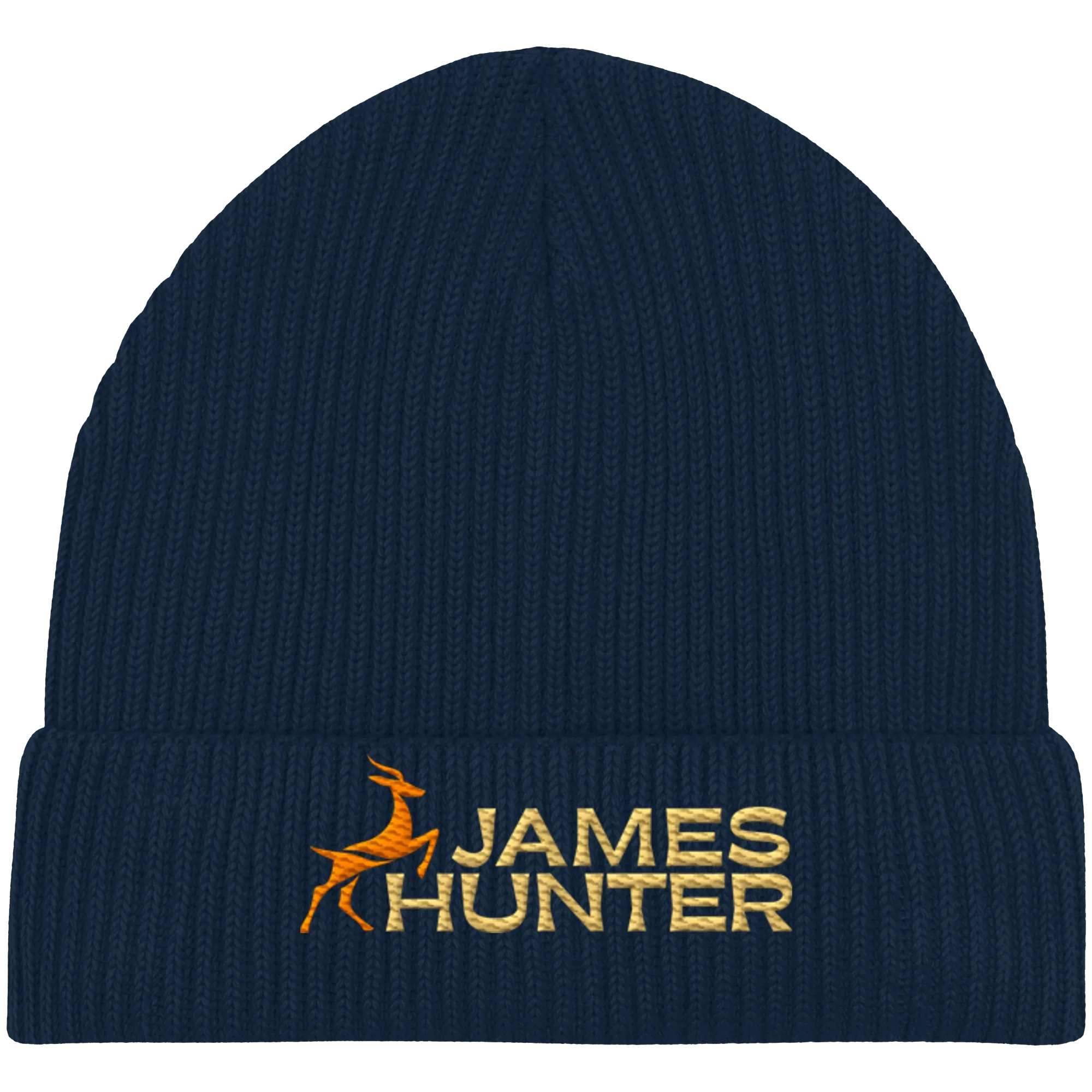 Organic Beanie - JH Logo - French Navy - James Hunter - Nature and Beyond