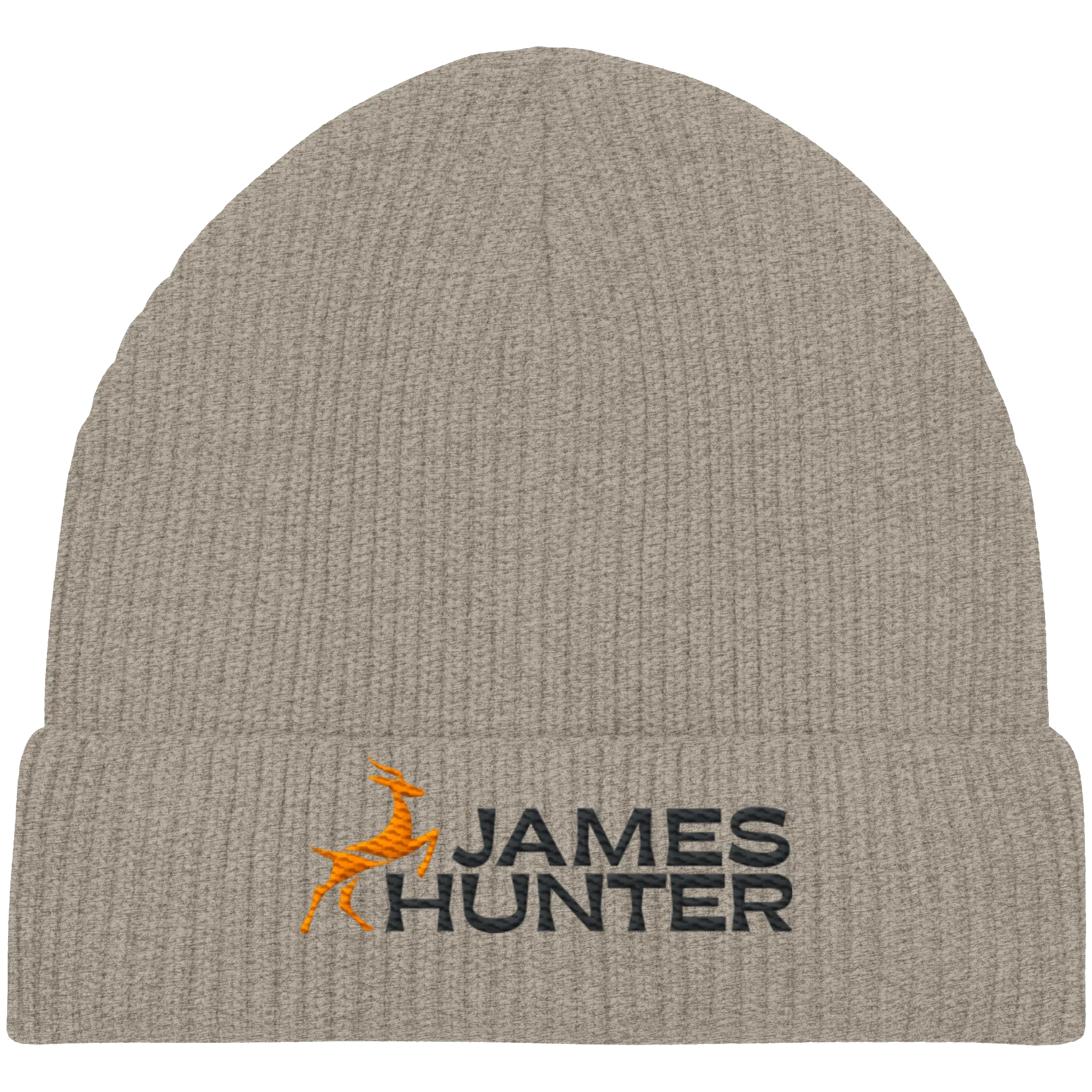 Organic Beanie - JH Logo - Sand - James Hunter - Nature and Beyond