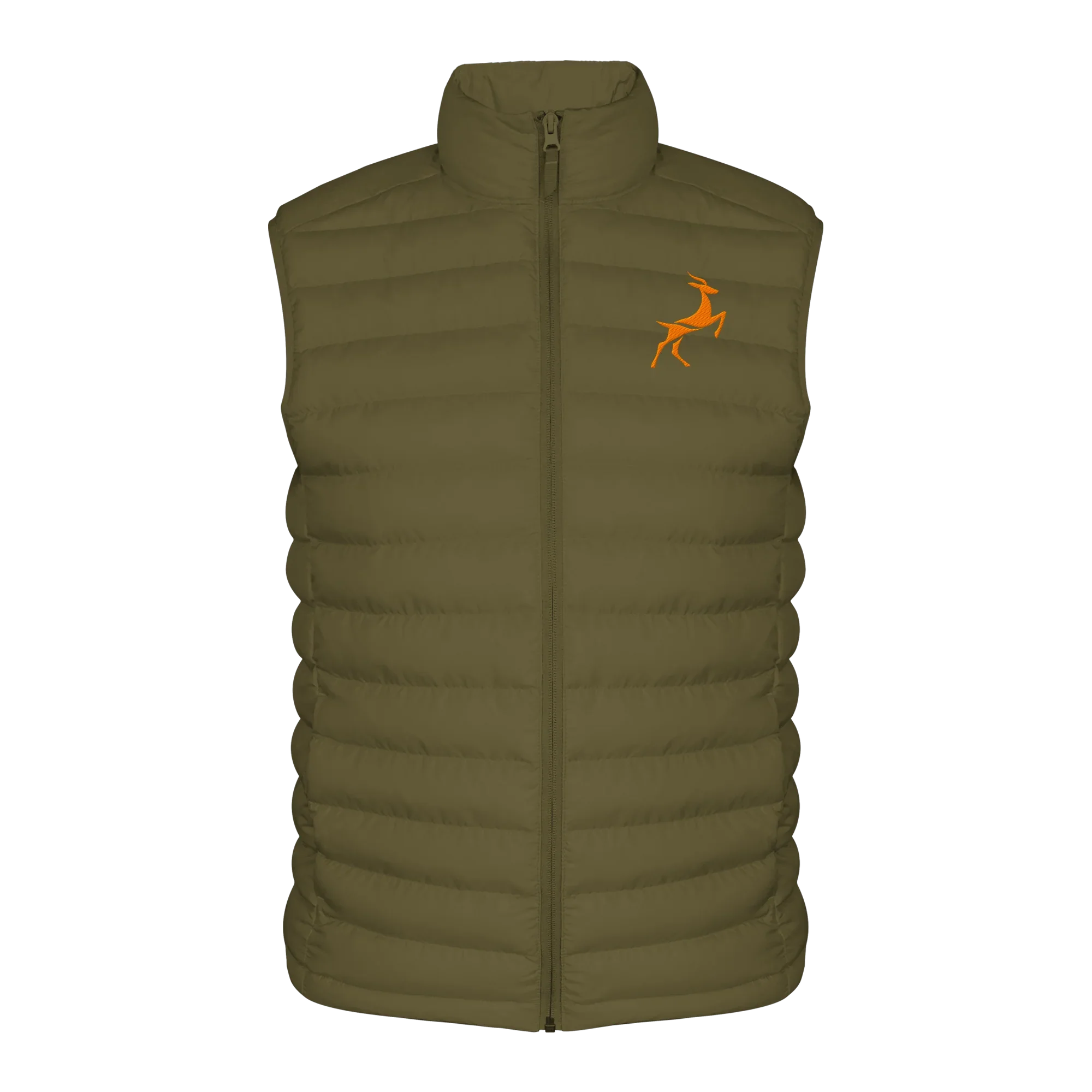 Organic Vest - Deer Logo - Orange/Oliv - James Hunter - Nature and Beyond