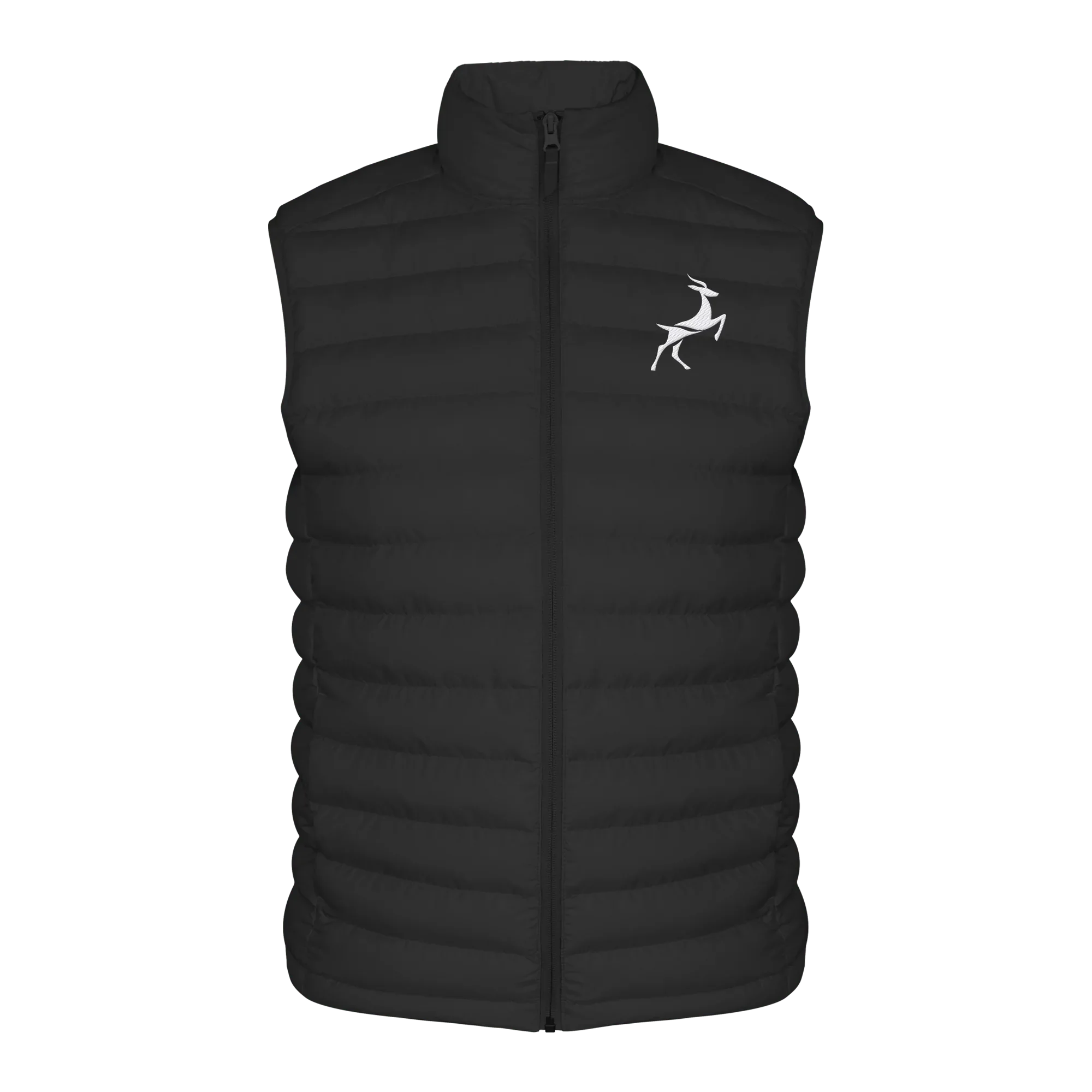 Organic Vest - Deer Logo - White/Black - James Hunter - Nature and Beyond