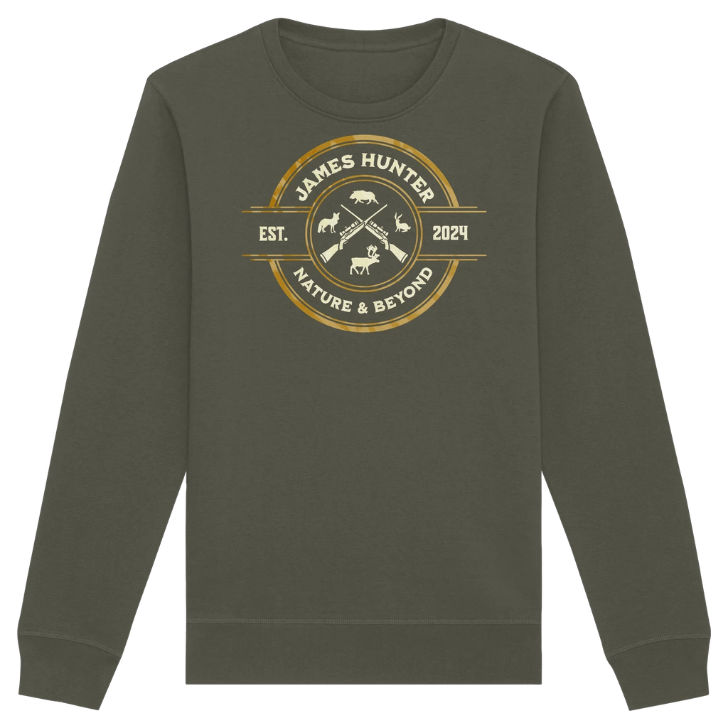 The Hunter’s Emblem – James Hunter Original - Organic Basic Unisex Sweatshirt - James Hunter - Nature and Beyond