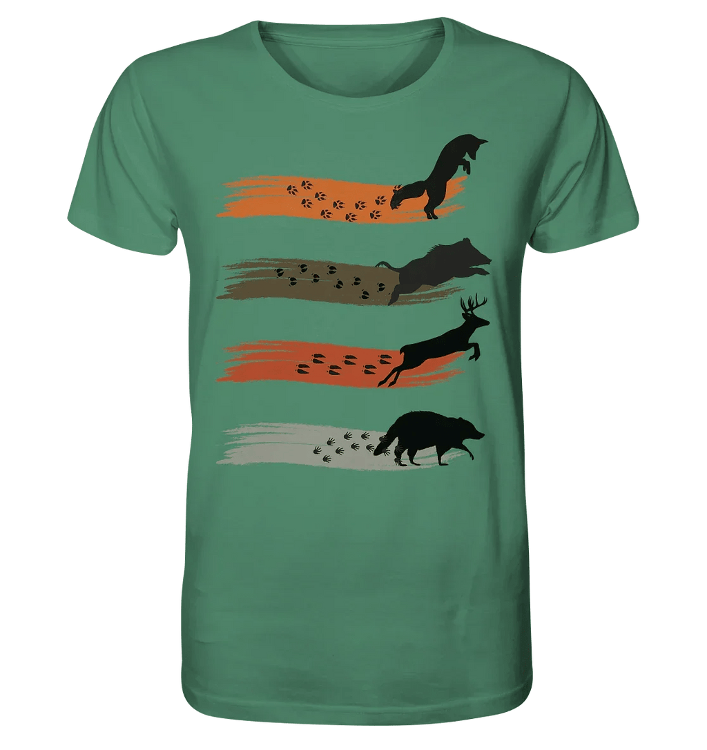 "Tracks of the Wild" Organic Shirt - James Hunter - Nature and Beyond