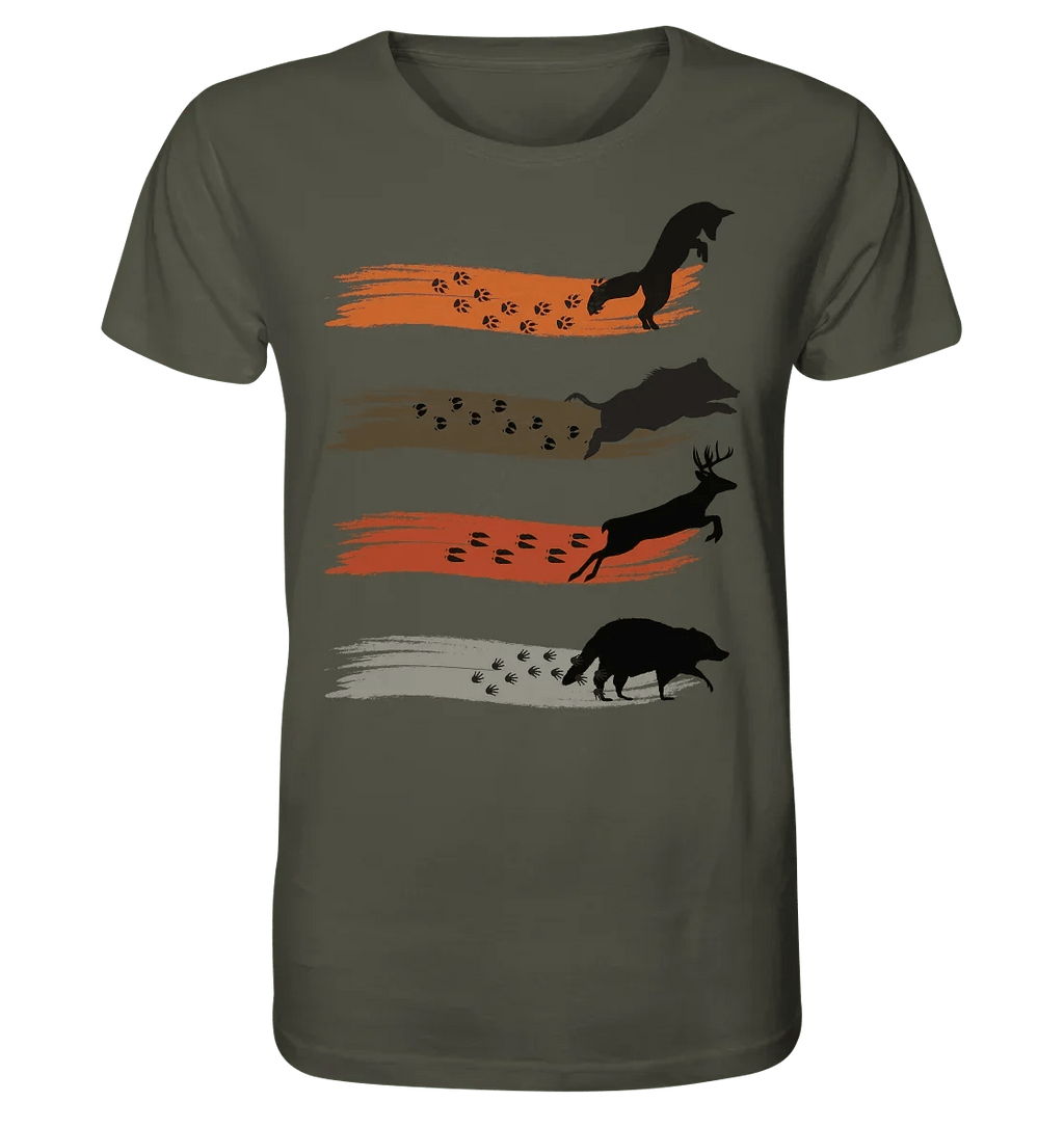 "Tracks of the Wild" Organic Shirt - James Hunter - Nature and Beyond