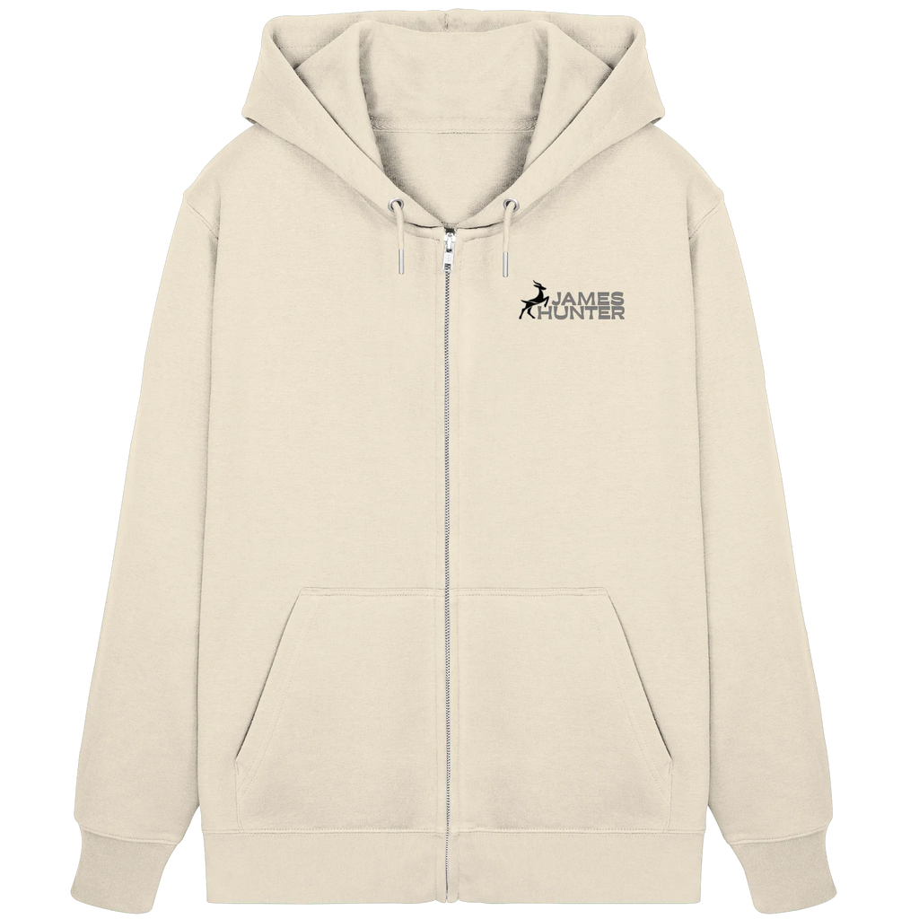 What's your Story ? Black/Grey on White - Organic Zipper - James Hunter - Nature and Beyond