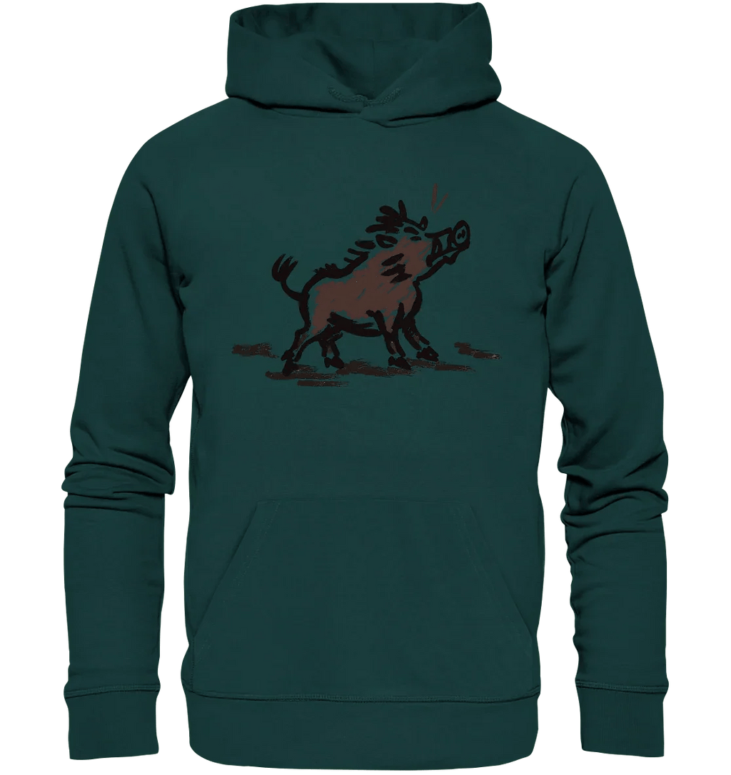 Wild Boar - Simple - Organic Hoodie - James Hunter - Nature and Beyond